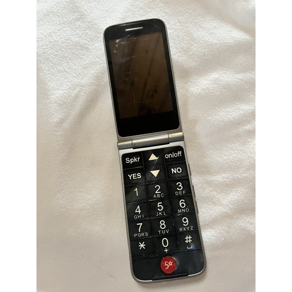 Alcatel Jitterbug Flip 4043S Flip Phone Seniors Big Buttons Gray